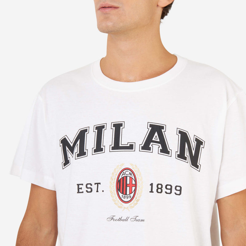 AC MILAN WHITE T-SHIRT COLLEGE COLLECTION