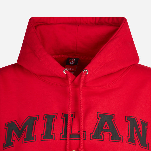 AC MILAN RED HOODIE COLLEGE COLLECTION X FONDAZIONE MILAN