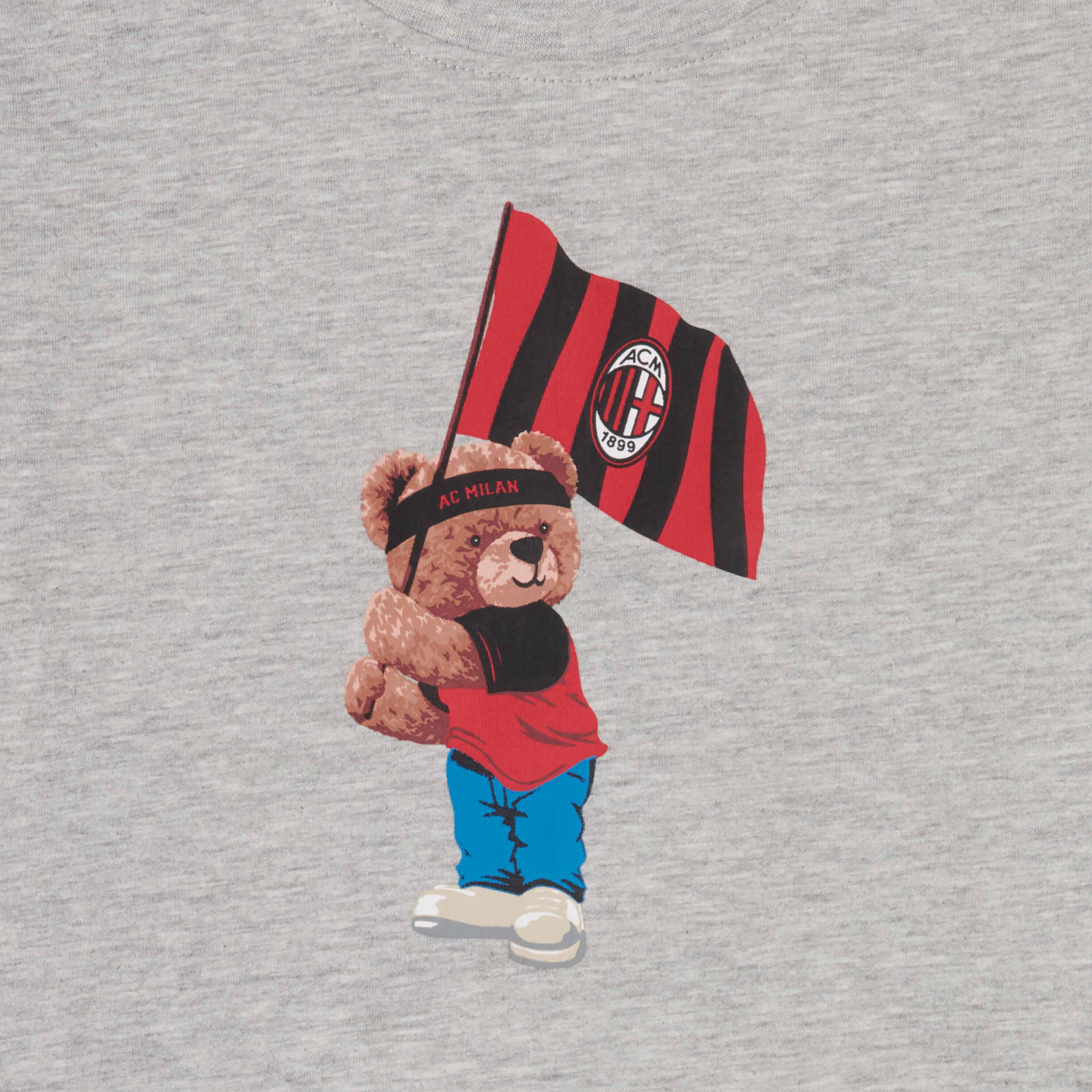 AC MILAN KIDS GREY TSHIRT TEDDY COLLECTION