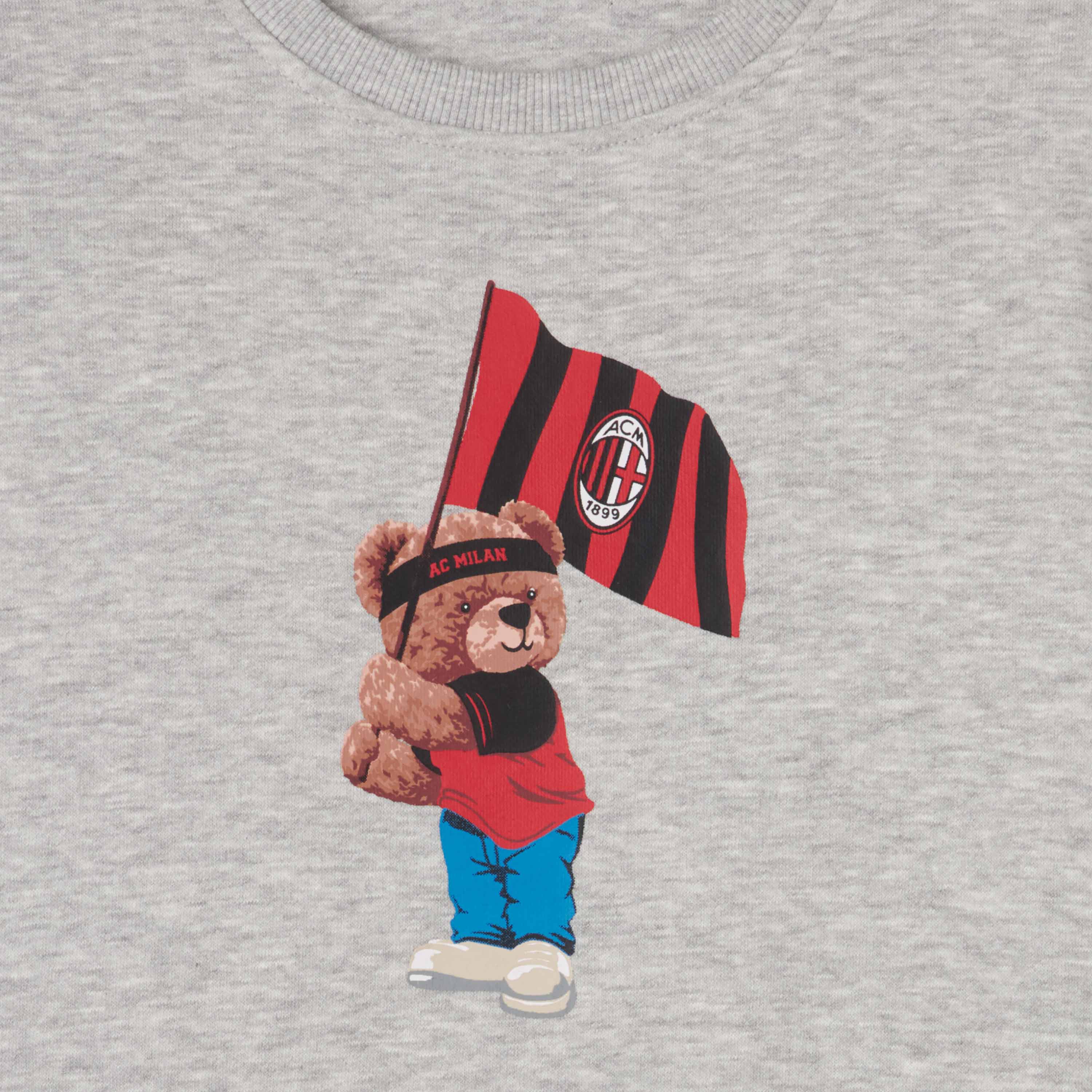 AC MILAN KIDS GREY SWEATSHIRT TEDDY COLLECTION