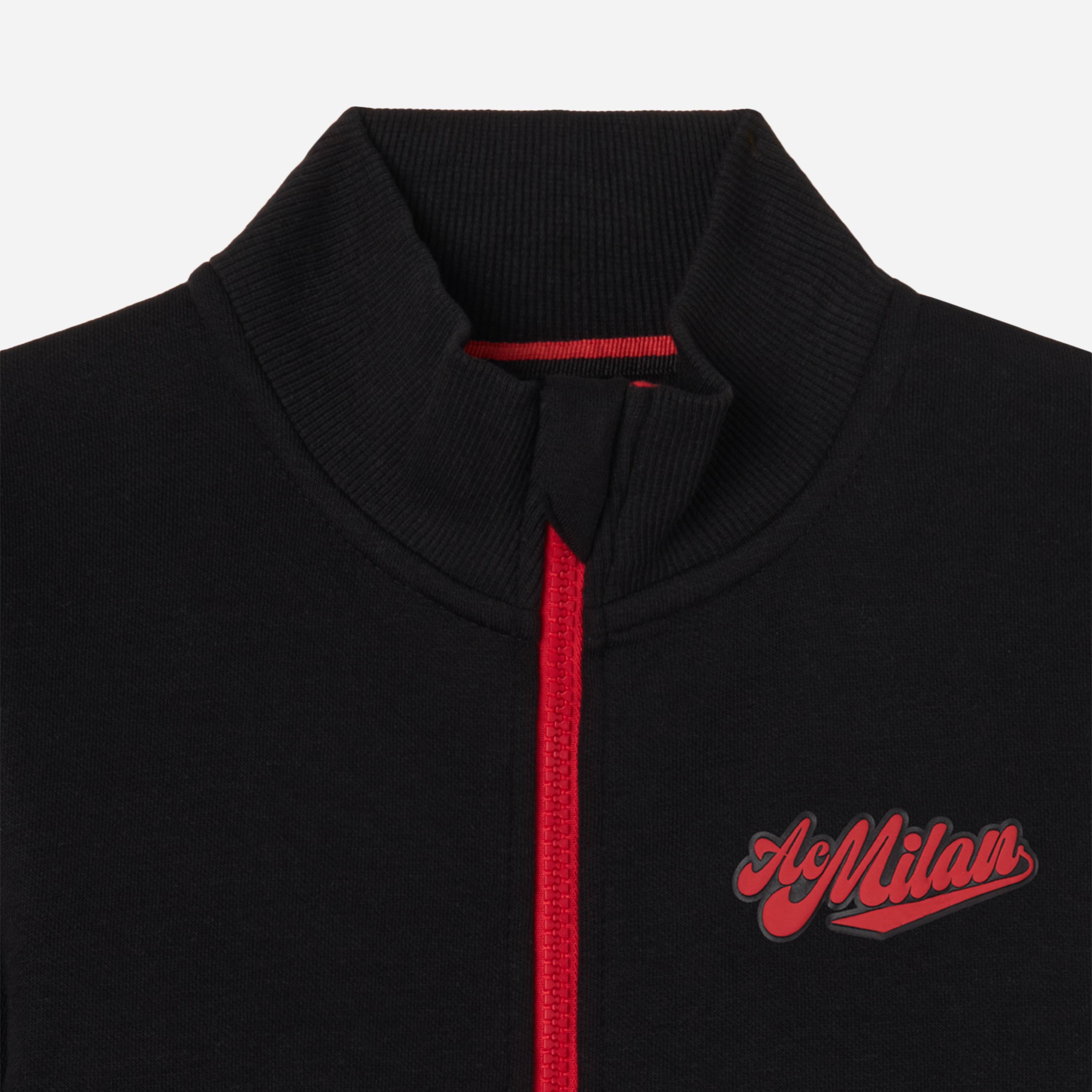 AC MILAN TEDDY ZIPPER SWEATSHIRT BLACK KIDS