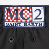 MC2 SAINT BARTH X AC MILAN SWIM SHORTS WITH NEON DETAILS