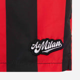 MC2 SAINT BARTH X AC MILAN SWIM SHORTS WITH RED&BLACK STRIPES