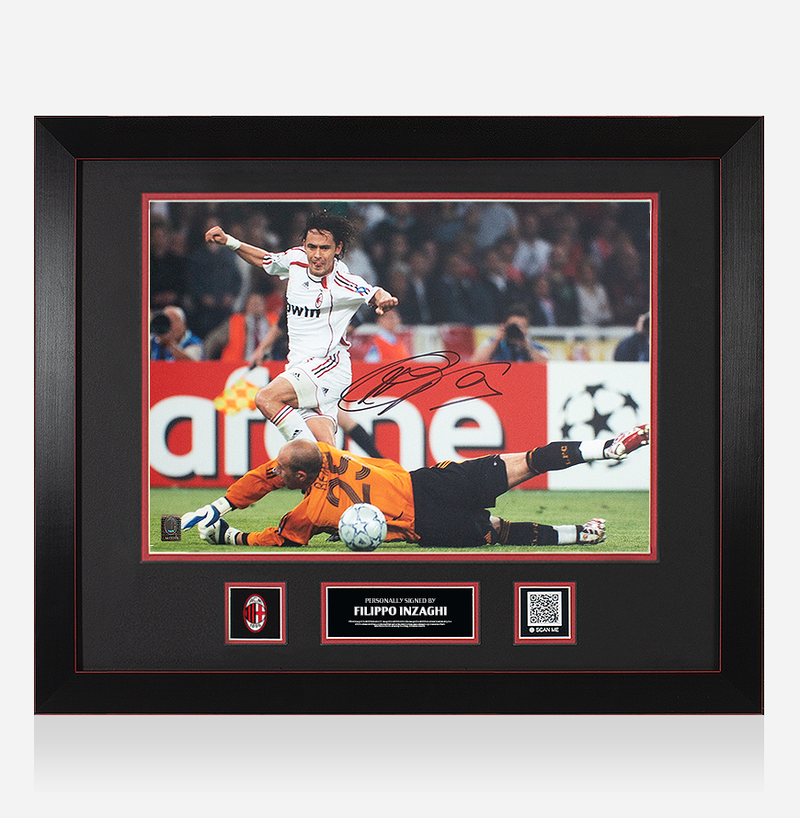 Filippo Inzaghi Official AC Milan Picture Signed and Framed 2007