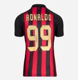 Ronaldo AC Milan Back Signed and Framed Home Shirt Gold