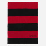 AC MILAN STRIPED SCARF IN MIXED CASHMERE