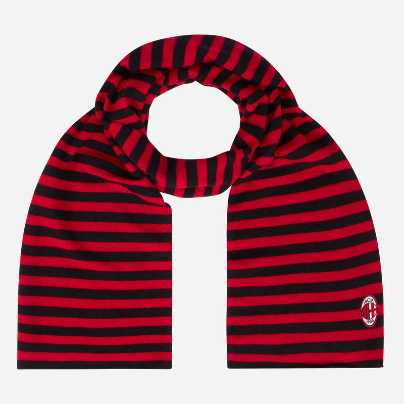 AC MILAN STRIPED CASHMERE SCARF MADE IN ITALY