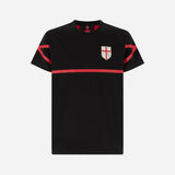 MILAN T-SHIRT WITH AC MILAN ESCUTCHEON AND STRIPES