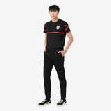 MILAN T-SHIRT WITH AC MILAN ESCUTCHEON AND STRIPES