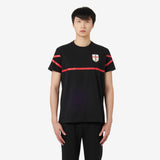 MILAN T-SHIRT WITH AC MILAN ESCUTCHEON AND STRIPES