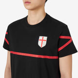 MILAN T-SHIRT WITH AC MILAN ESCUTCHEON AND STRIPES