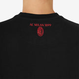 MILAN T-SHIRT WITH AC MILAN ESCUTCHEON AND STRIPES