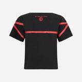 MILAN WOMEN’S’ T-SHIRT WITH AC MILAN ESCUTCHEON AND STRIPES