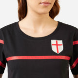 MILAN WOMEN’S’ T-SHIRT WITH AC MILAN ESCUTCHEON AND STRIPES