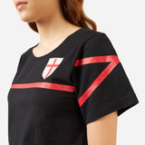 MILAN WOMEN’S’ T-SHIRT WITH AC MILAN ESCUTCHEON AND STRIPES