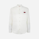 MC2 SAINT BARTH X AC MILAN WHITE LINEN SHIRT