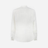 MC2 SAINT BARTH X AC MILAN WHITE LINEN SHIRT