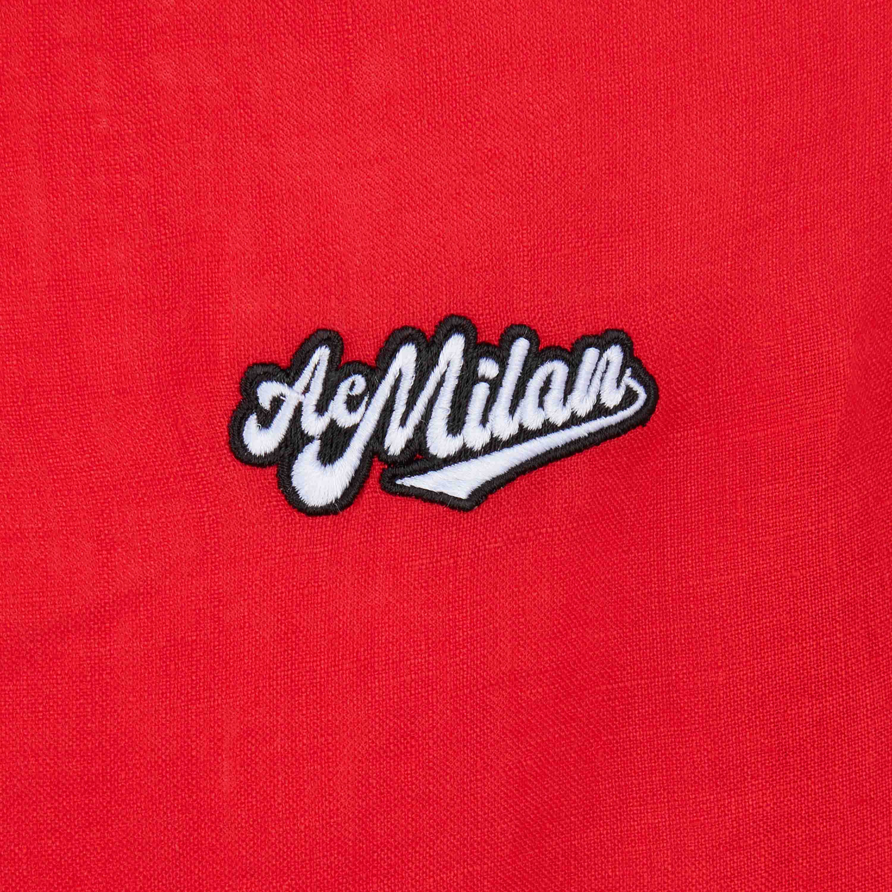 MC2 SAINT X AC MILAN BARTH RED LINEN SHIRT