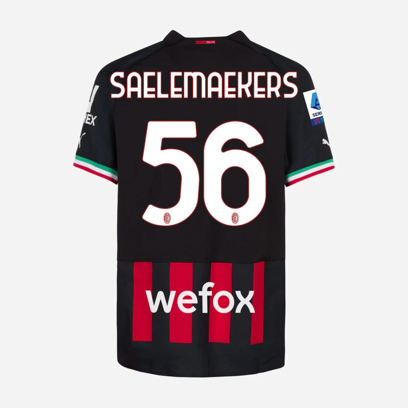 Matchworn Jersey HOME Saelemaekers  - AC Milan vs Napoli