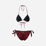 MC2 SAINT BARTH X AC MILAN BIKINI WITH RED&BLACK PATTERN