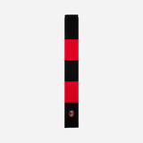 AC MILAN SCARF WITH LOGO AND THICK STRIPES