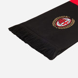 AC MILAN SCARF WITH LOGO AND THICK STRIPES